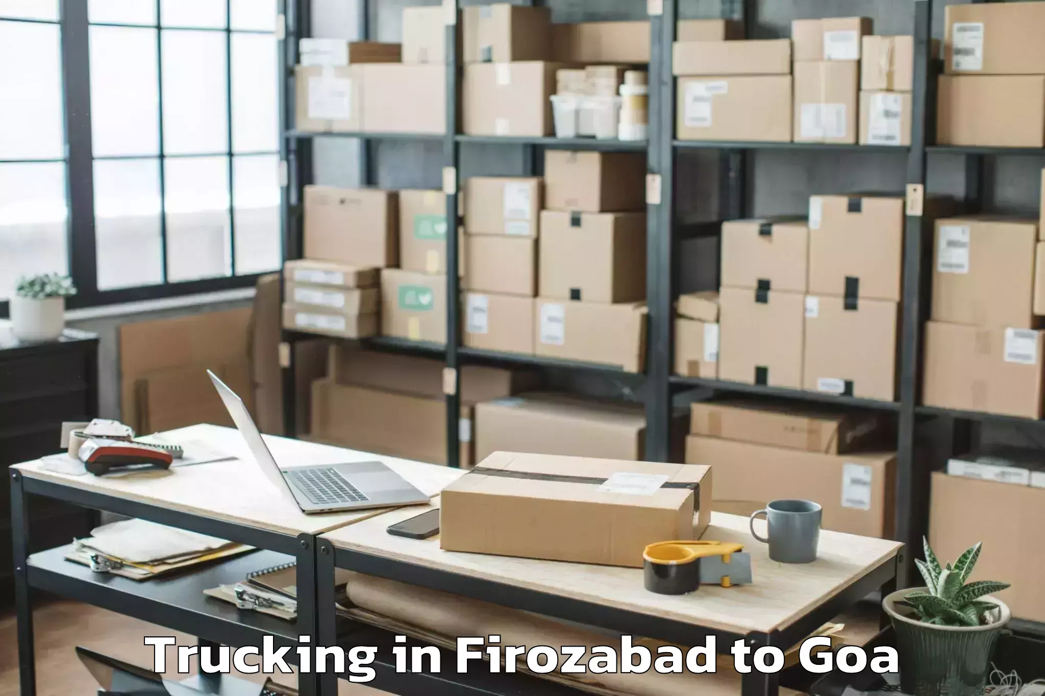 Book Firozabad to Aldona Trucking